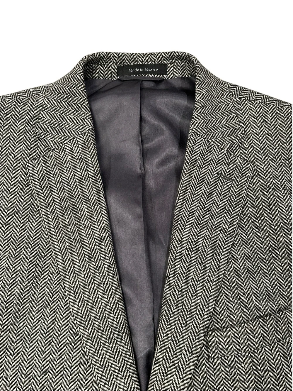 Lauren Ralph Lauren Men’s Black Gray Tweed Wool Herringbone Blazer 48L Business